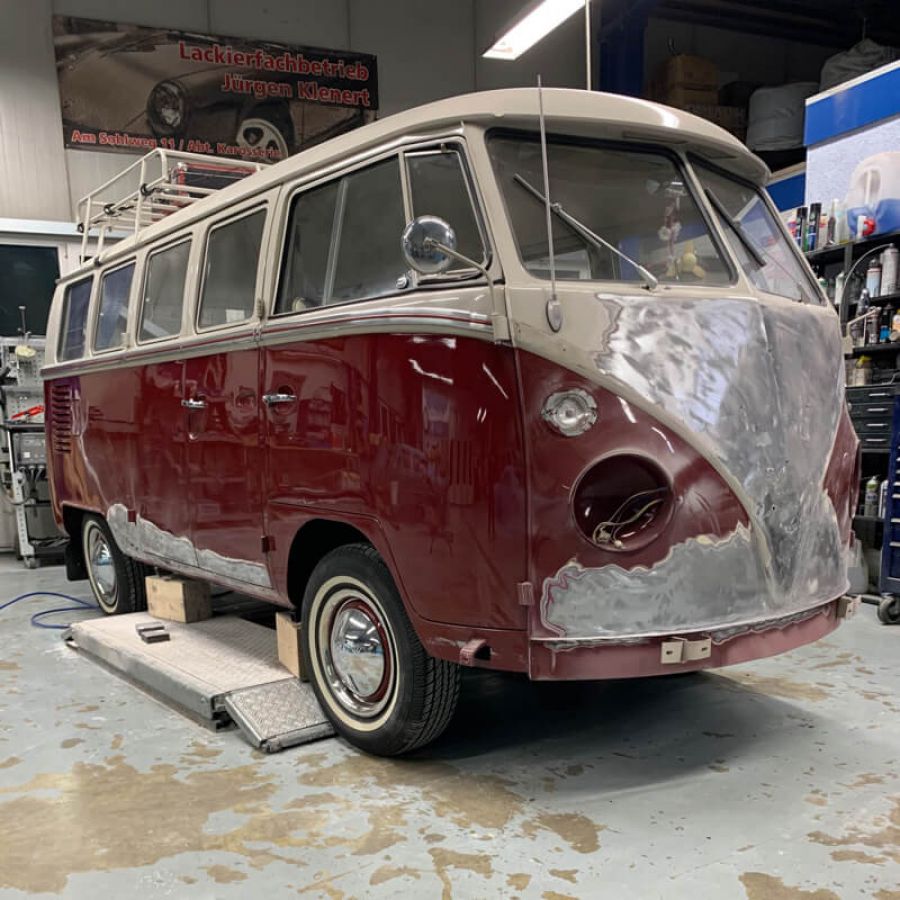 Reparatur von originalen Oldtimer VW-Bus