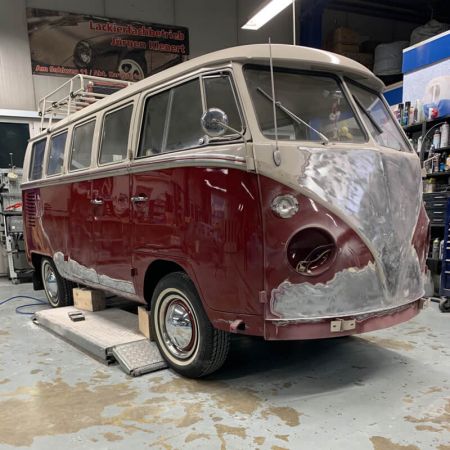 Reparatur von originalen Oldtimer VW-Bus